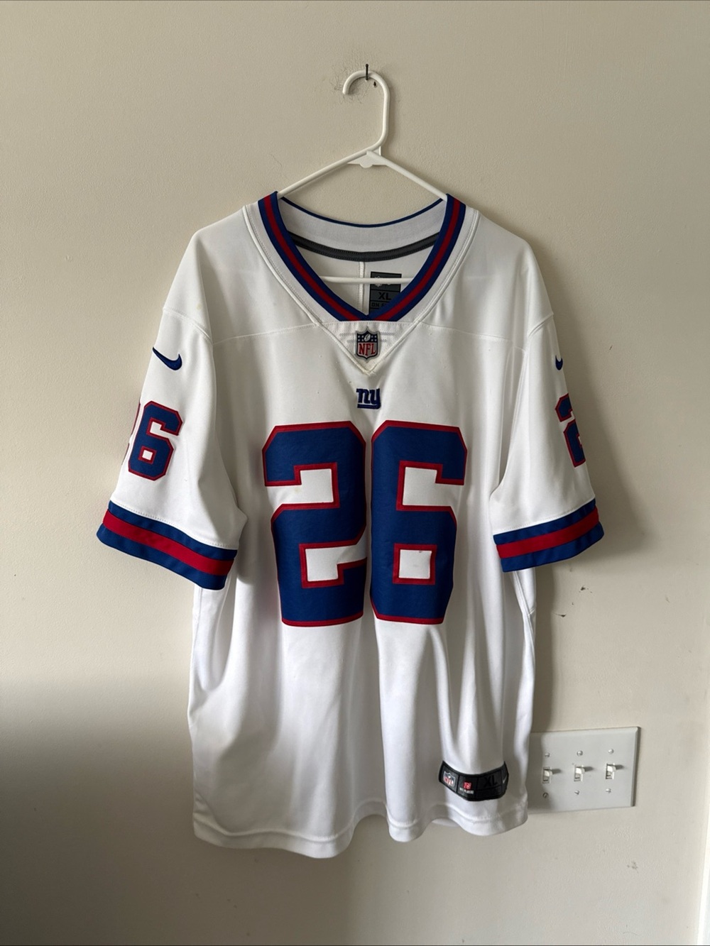 Men's Nike Saquon Barkley #26 NY Giants Color Rush Vapor Lmtd Jersey Sz XL RARE